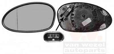 VAN WEZEL 0627865u -  Зеркальное стекло, наружное зеркало